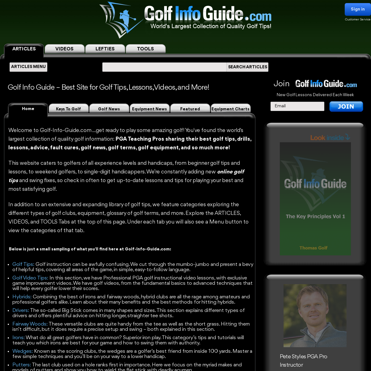 A complete backup of golf-info-guide.com
