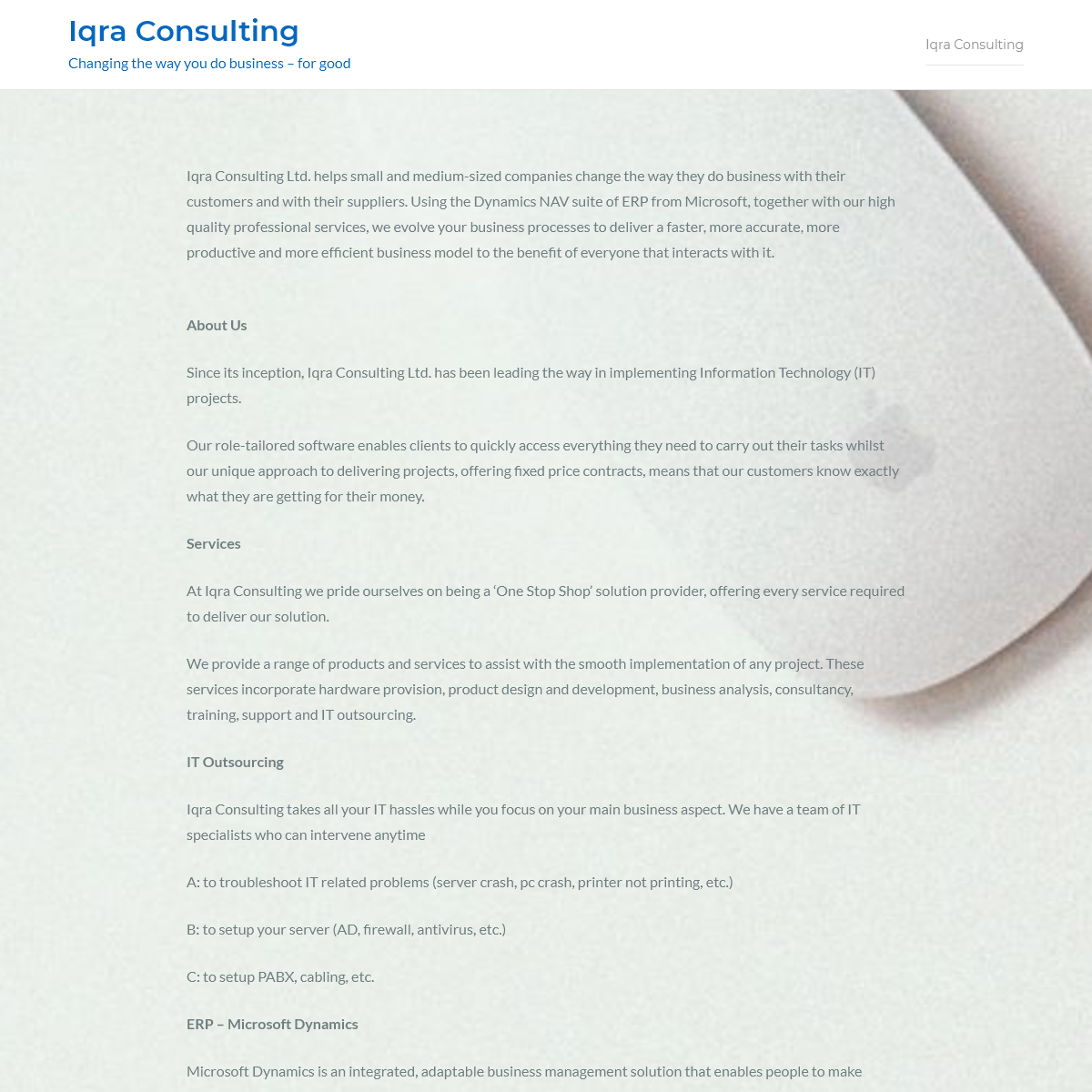 A complete backup of iqra-consulting.com
