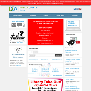 A complete backup of durhamcountylibrary.org