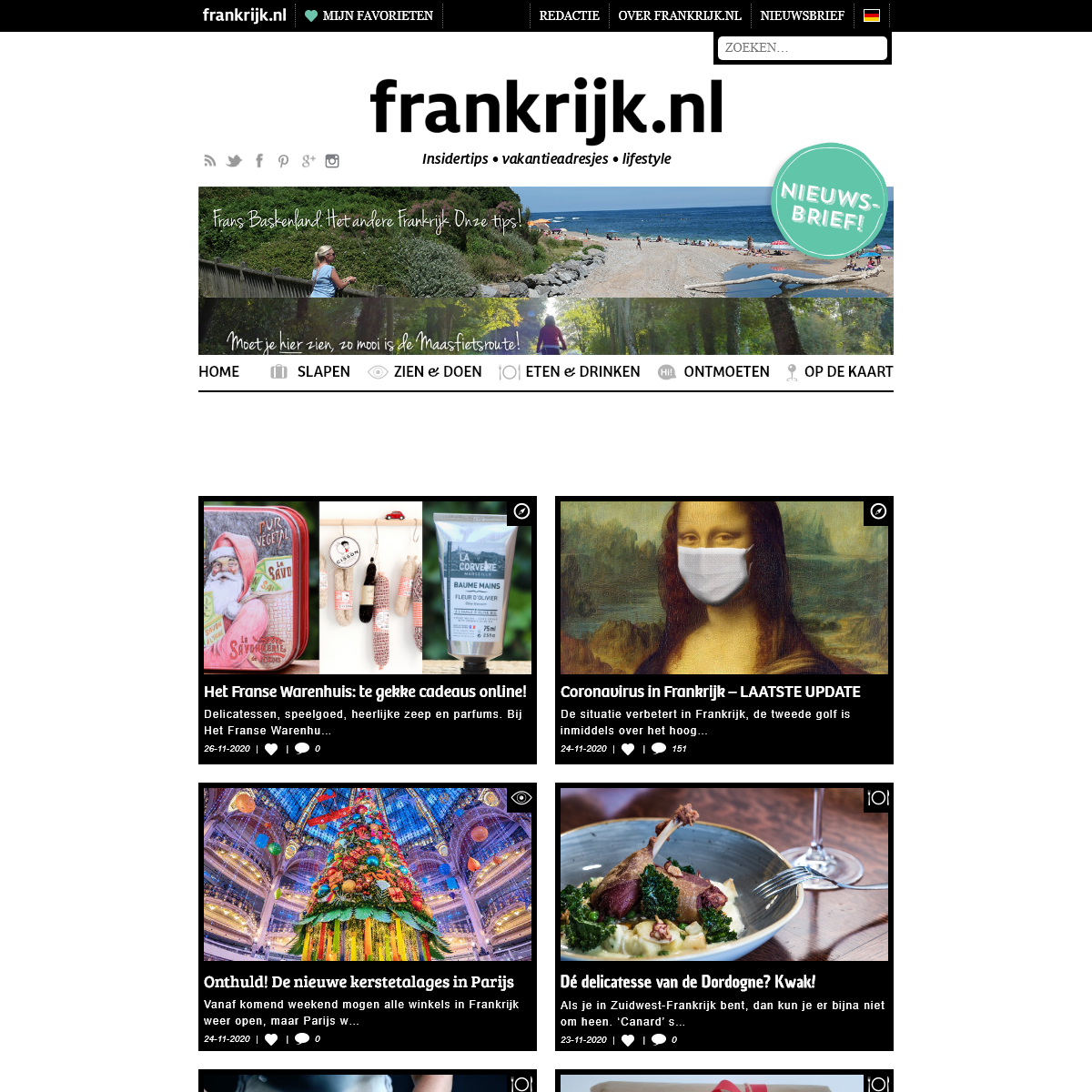 frankrijk.nl - tips en leuke adresjes voor je vakantie in Frankrijk