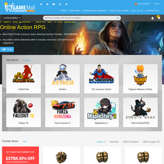 Excellent & Experienced Gaming Virtual Goods Platform for Buying and Selling - INGAMEMALL.COM