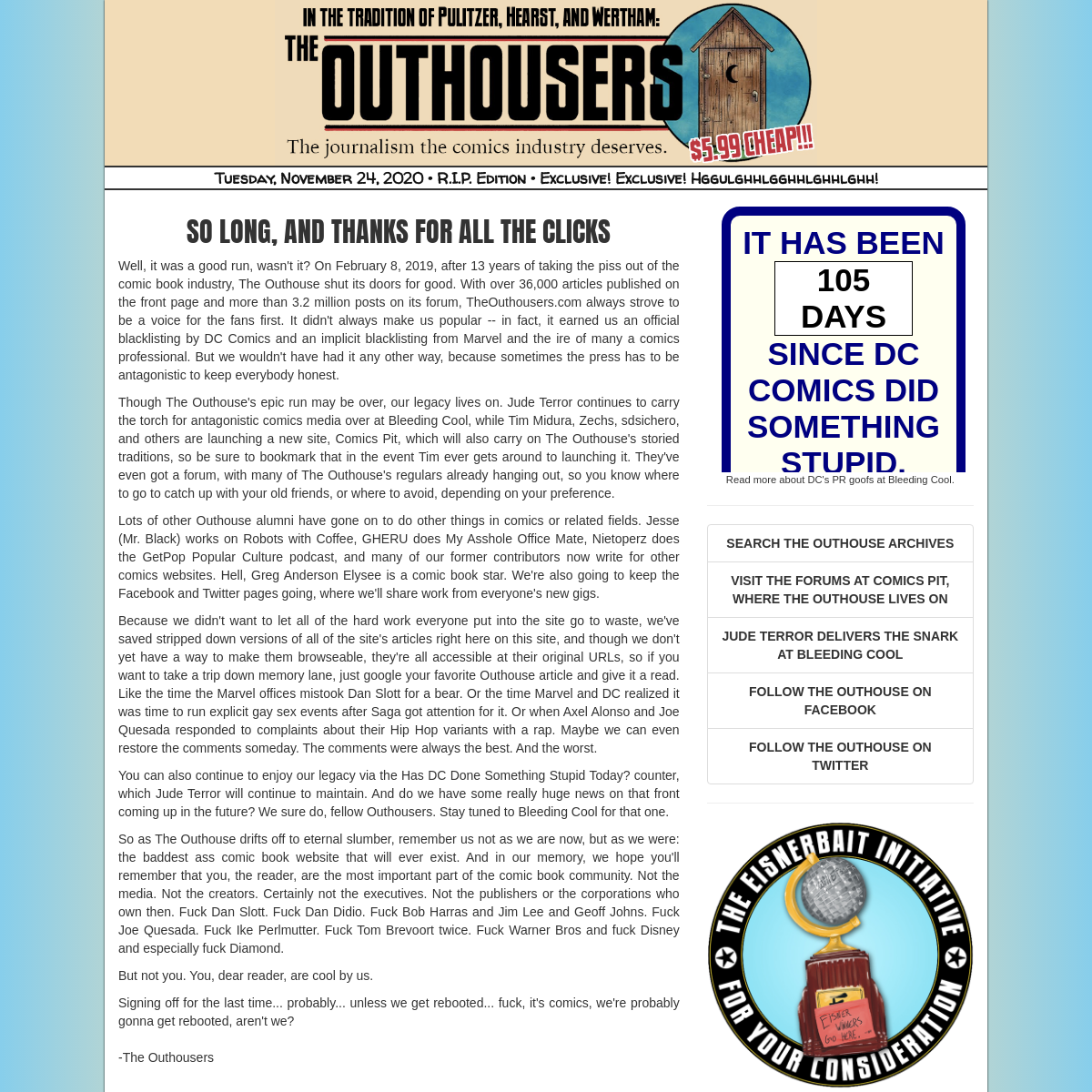 A complete backup of theouthousers.com