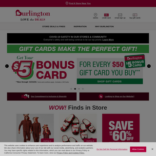 A complete backup of burlingtoncoatfactory.com