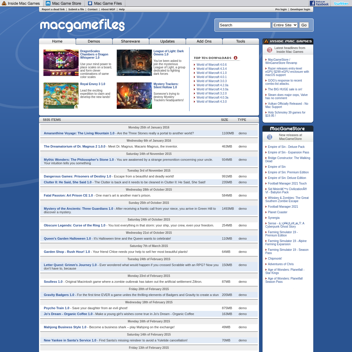 A complete backup of macgamefiles.com