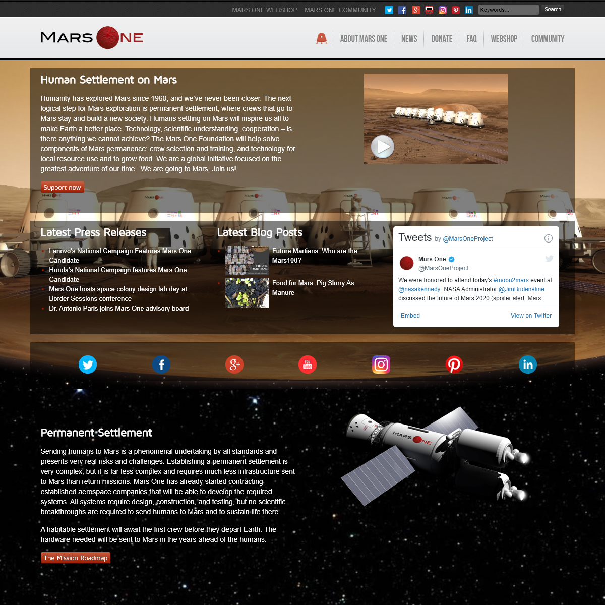 A complete backup of mars-one.com
