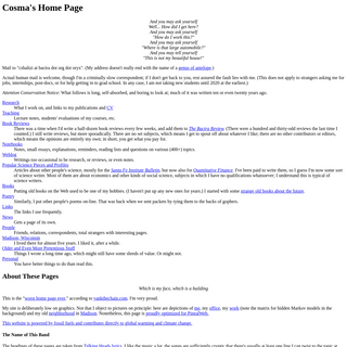 Cosma`s Home Page