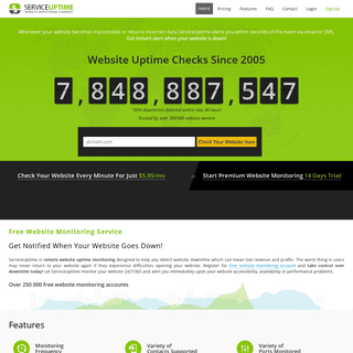 Service Uptime - Free Website Monitoring Service