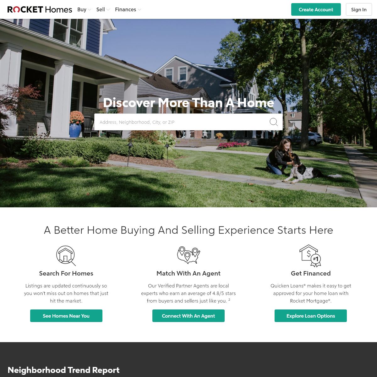 Find Your Dream Home - Get a Real Estate Agent - Rocket Homes