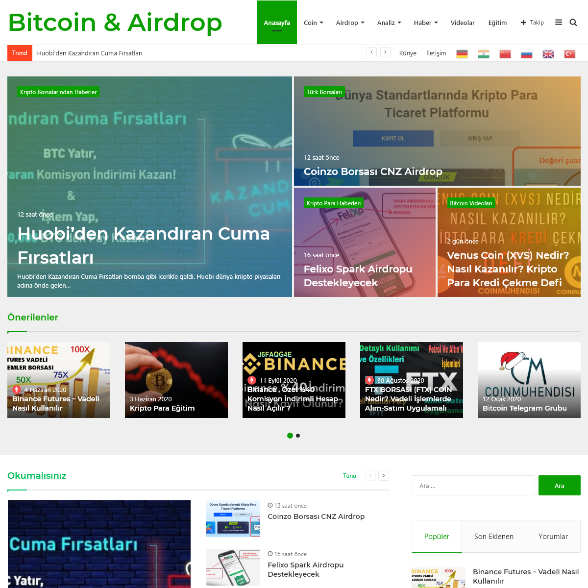 Kripto Para ve Airdrop Platformu â€º Bitcoin & Airdrop