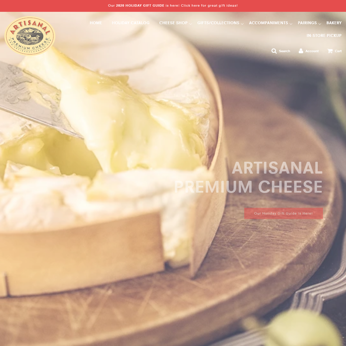 A complete backup of artisanalcheese.com