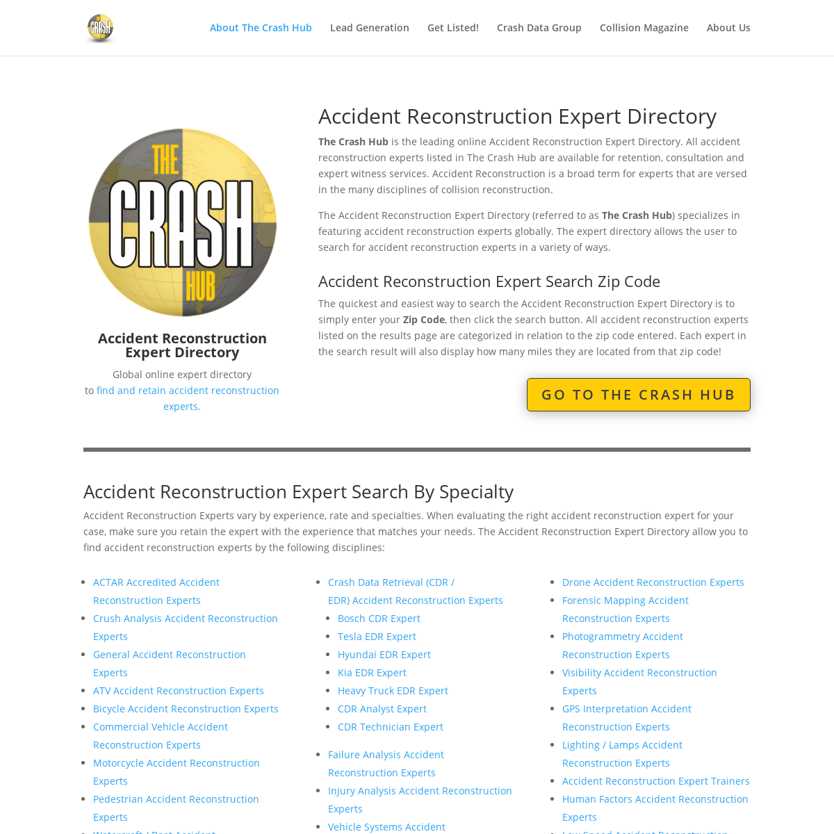 Accident Reconstruction Expert Directory - The Crash Hub