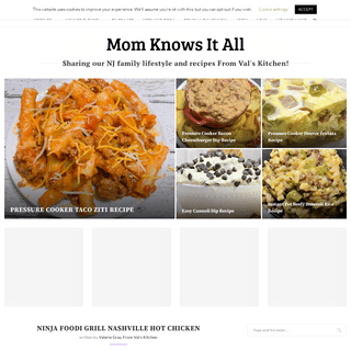 Mom Knows It All - From Val`s Kitchen - NJ blogger sharing easy recipes, foods and cooking products that let you create a tasty 