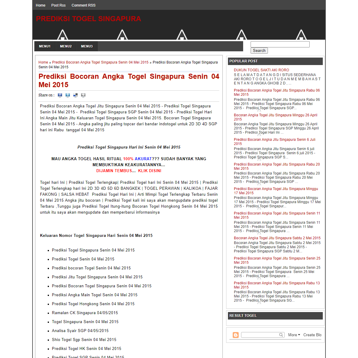 A complete backup of https://prediksi-togel-singapurahariini.blogspot.com/2015/05/prediksi-bocoran-angka-togel-singapura.html