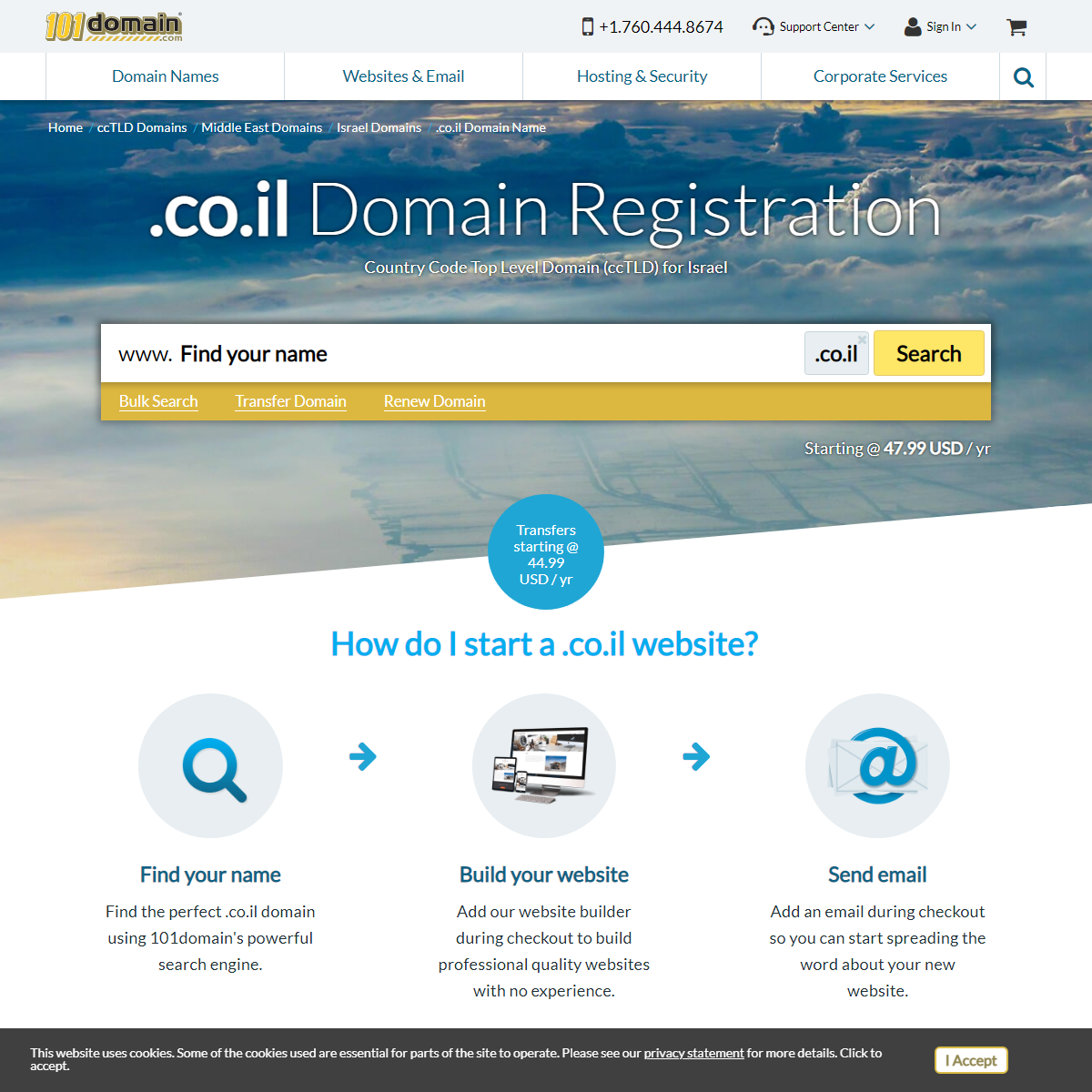 A complete backup of https://www.101domain.com/co_il.htm