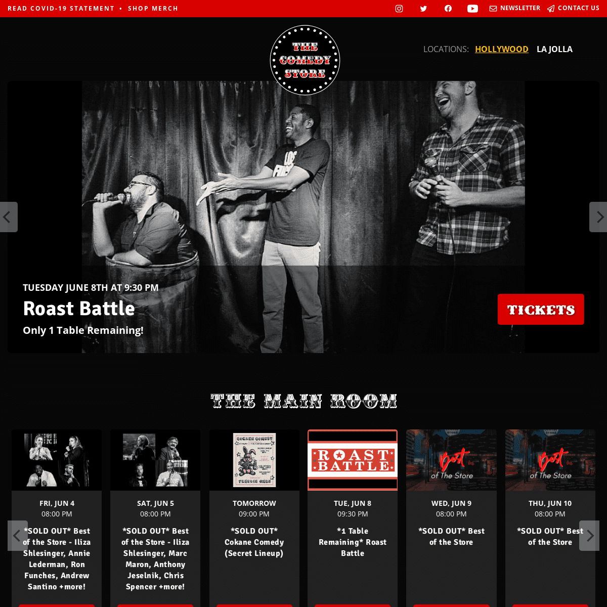 A complete backup of https://thecomedystore.com