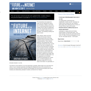 -- Future of the Internet â€“ And how to stop it.