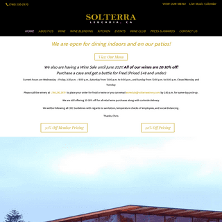 A complete backup of https://solterrawinery.com