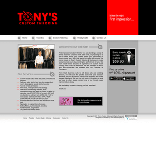 A complete backup of https://tonycustomtailoring.com