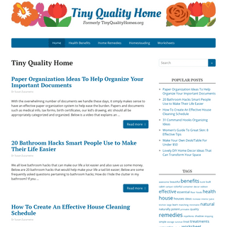 Tiny Quality Home - Tiny Quality Remedies For Your Home