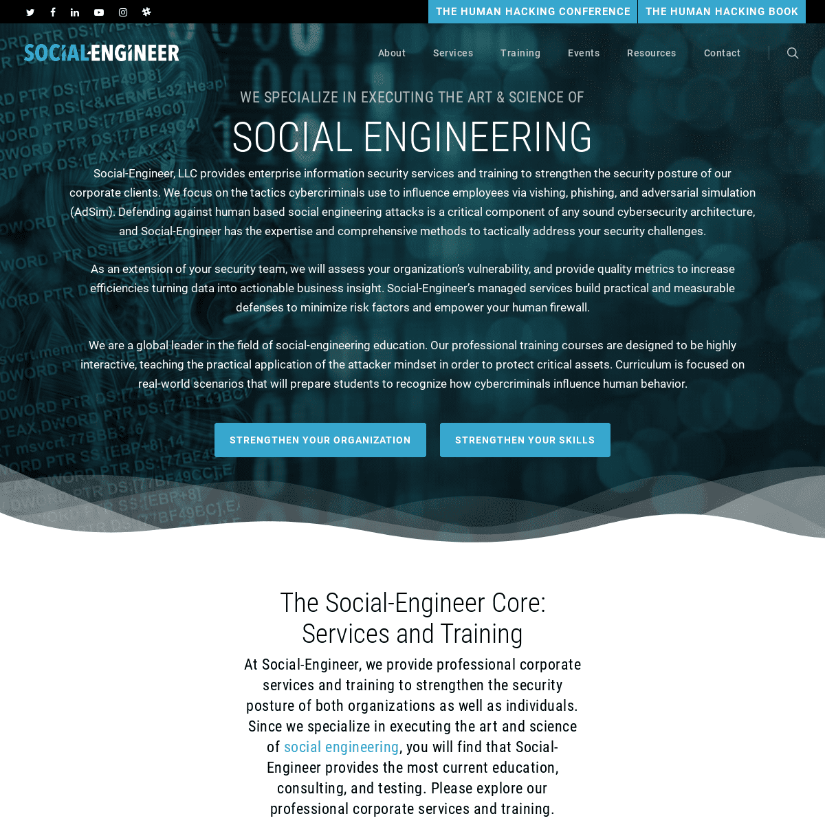 Social-Engineer Services and Training - Social-Engineer, LLC.