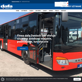 Firma dafa Danisch Jan oferuje uÅ¼ywane autobusy miejskie, podmiejskie oraz turystyczne.