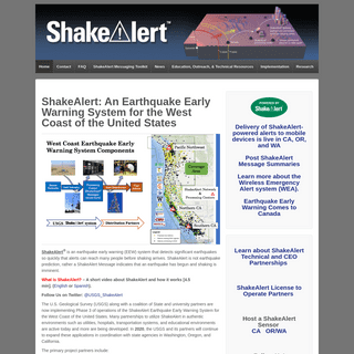 ShakeAlertÂ® - Earthquake Early Warning