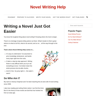 Writing a Novel Just Got Easier - Novel Writing Help