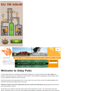 Welcome to Gday Pubs - Gday Pubs - Enjoy our Great Australian Pubs