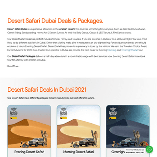 Desert Safari Dubai - 2021 New Offers - 45 Min Desert Safari