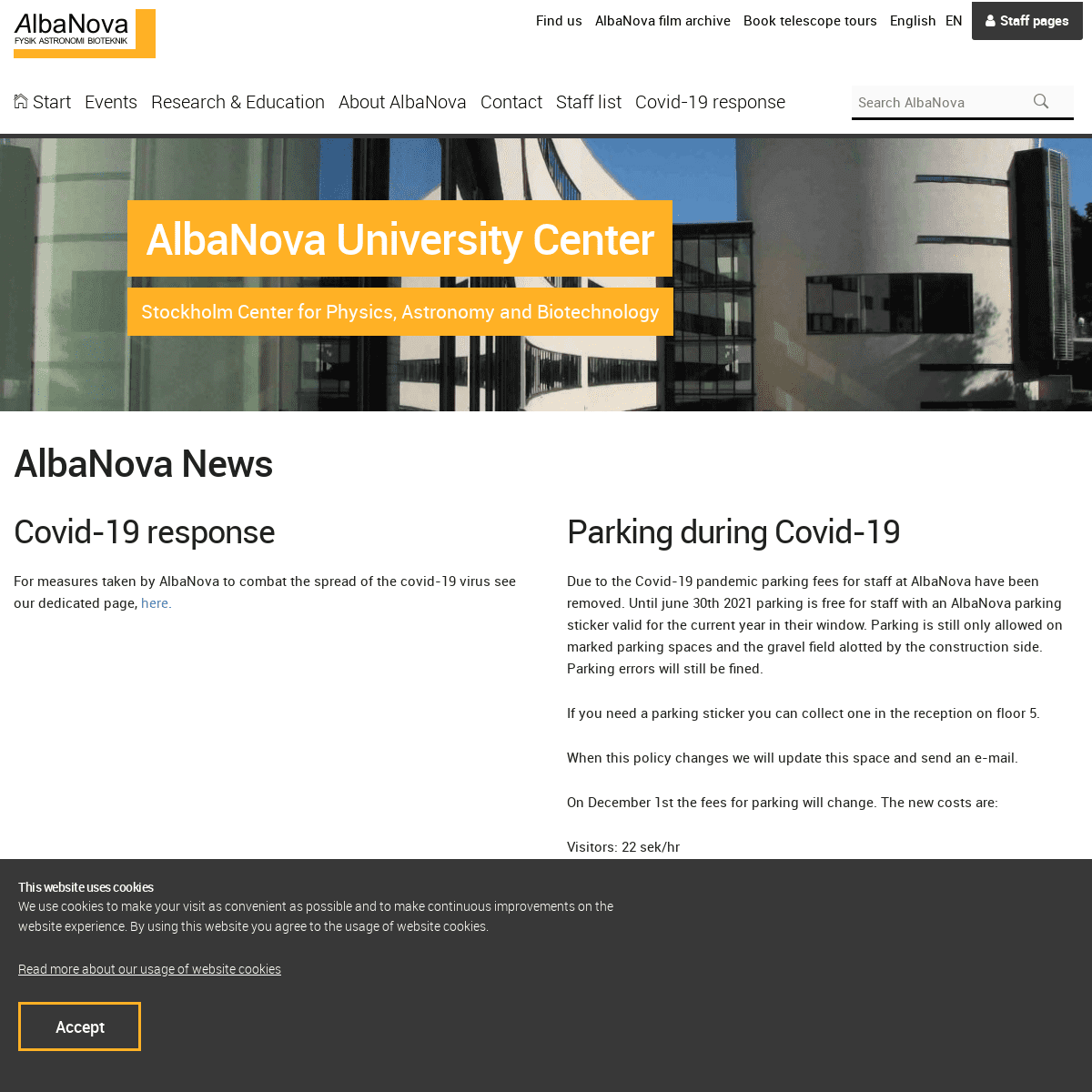 A complete backup of https://albanova.se
