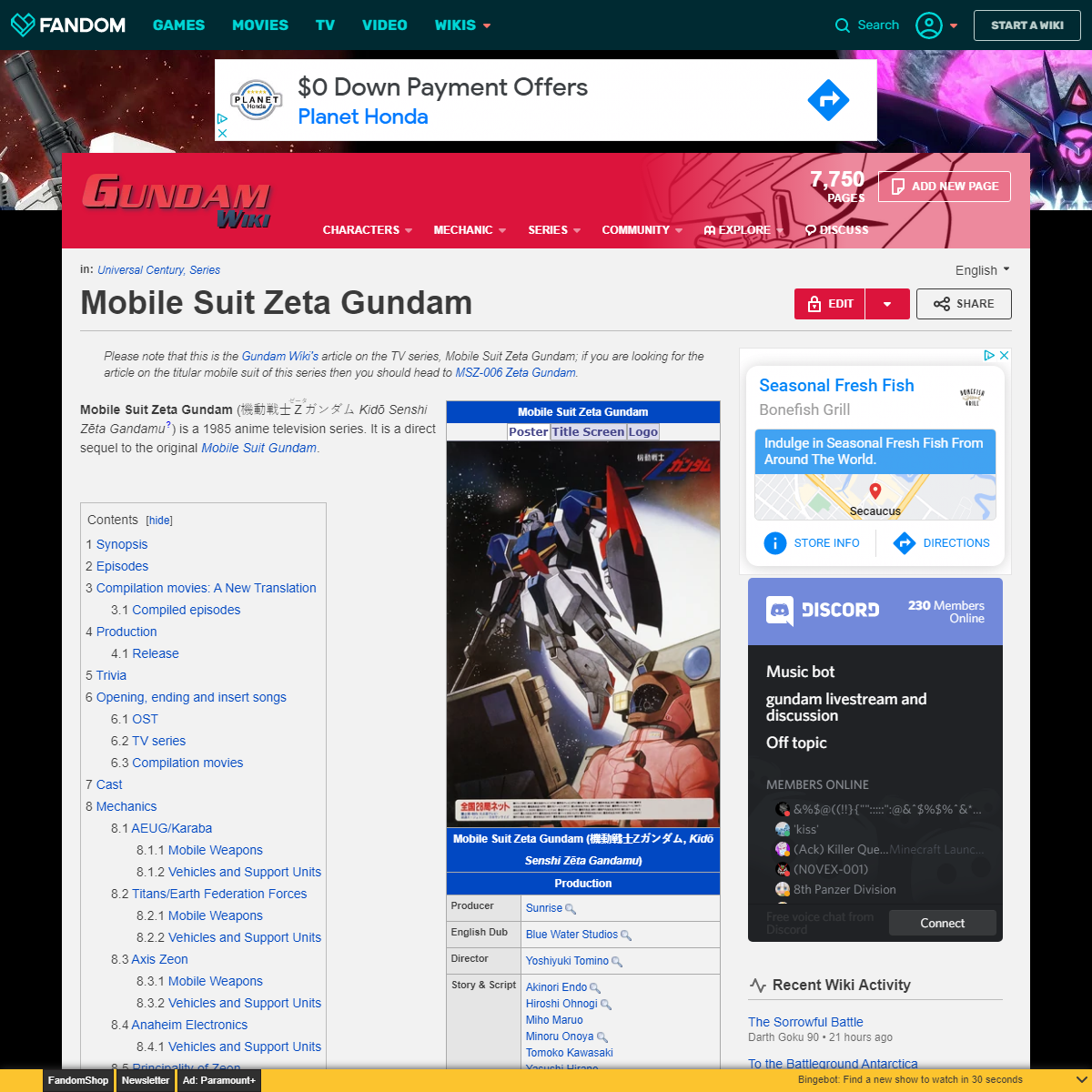 Mobile Suit Zeta Gundam - The Gundam Wiki - Fandom