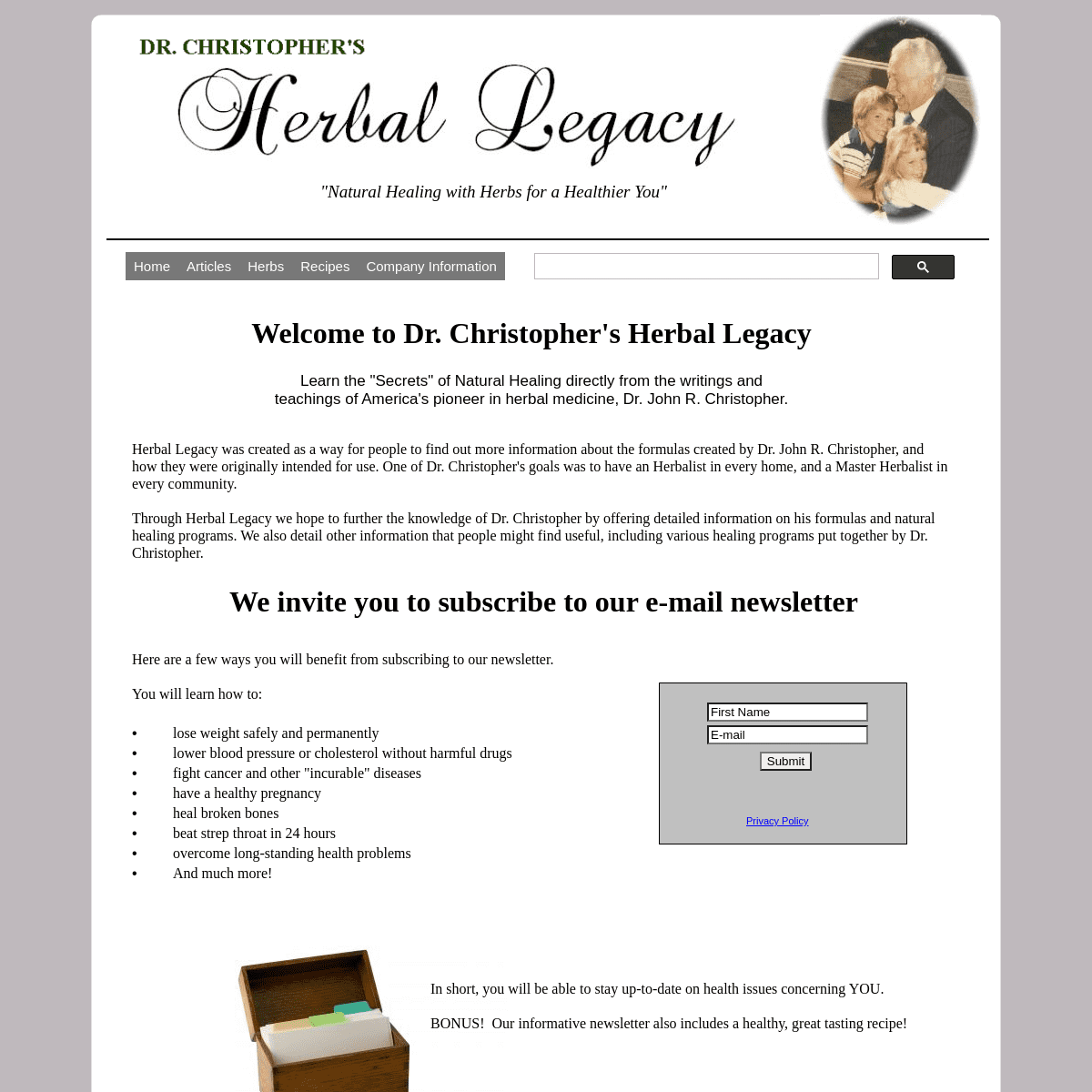 A complete backup of https://herballegacy.com
