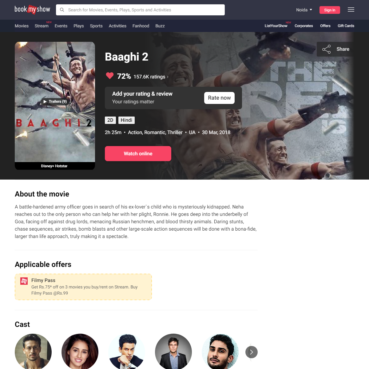 A complete backup of https://in.bookmyshow.com/movies/baaghi-2/ET00053840