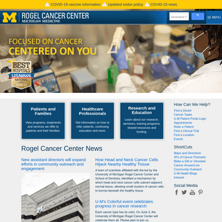 Home - Rogel Cancer Center - University of Michigan