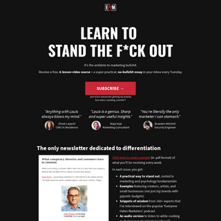 Learn to Stand The F-ck Out - Everyone Hates Marketers