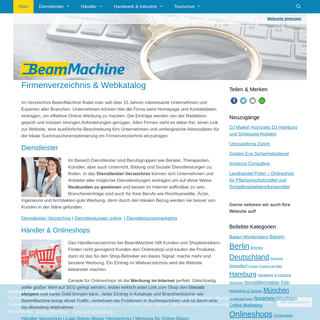 Firmenverzeichnis & Webkatalog online seit 2004 - BeamMachine