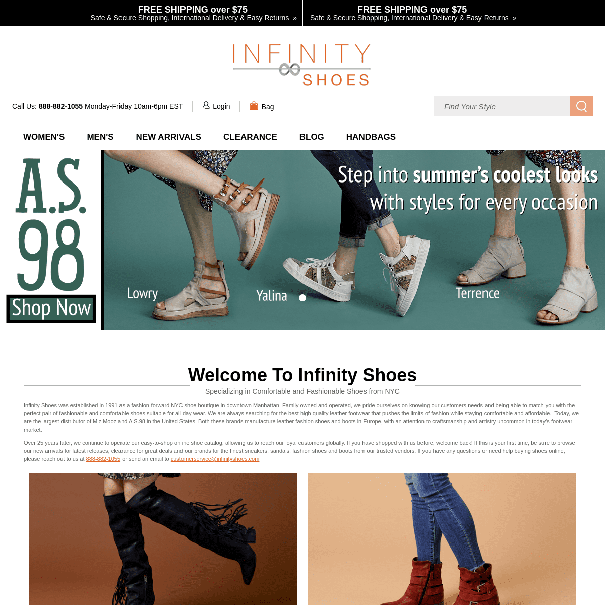 Buy Fashion Shoes and Boots Online - Infinity Shoes