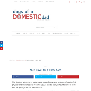 A complete backup of https://daysofadomesticdad.com/must-haves-for-a-home-gym/