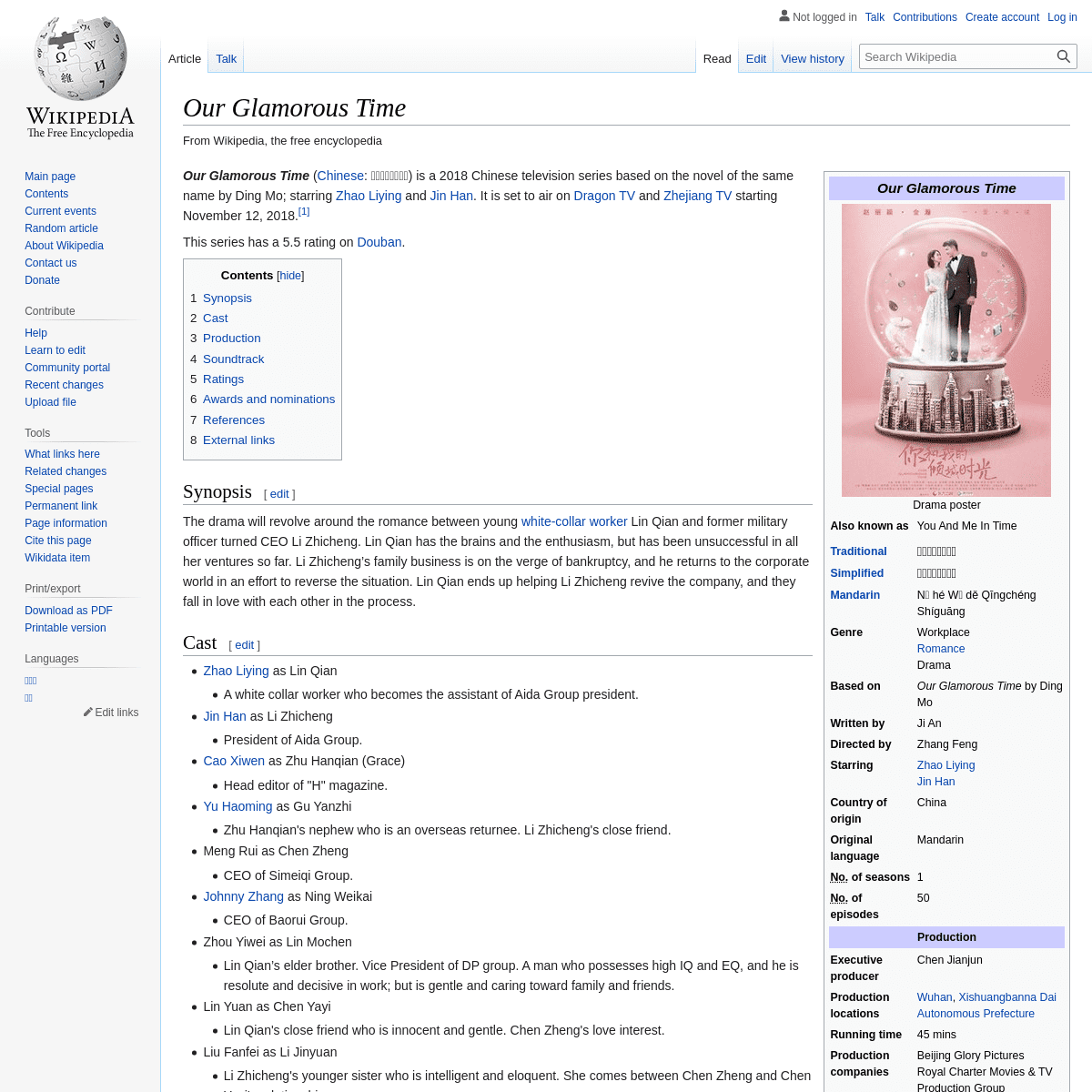 A complete backup of https://en.wikipedia.org/wiki/Our_Glamorous_Time