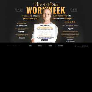 Tim Ferriss and The 4-Hour Workweek