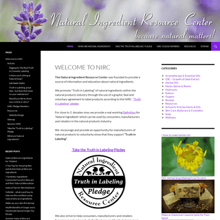 Natural Ingredient Resource Center - because natural matters!