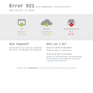 ourmusicfestival.com - 521- Web server is down