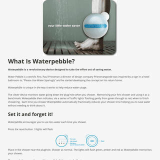 Waterpebble - Your Cute Little Water Saver