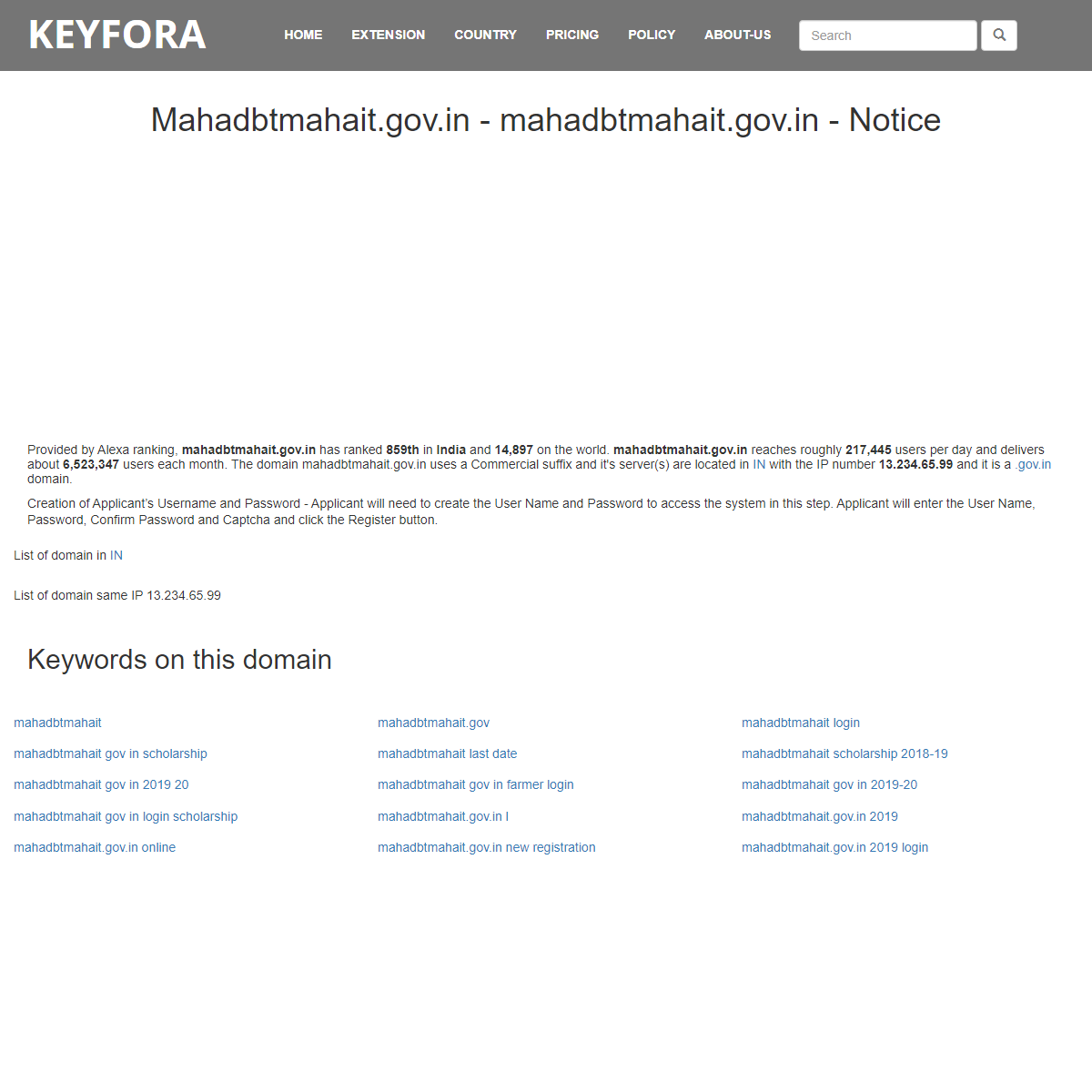 A complete backup of https://www.keyfora.com/site/mahadbtmahait.gov.in