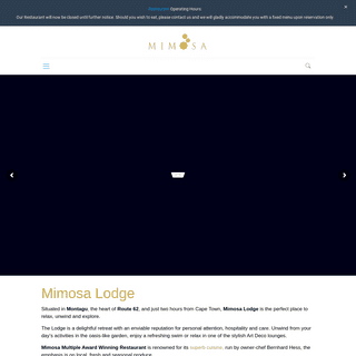 Mimosa Lodge and Wines - Montagu - Mimosa Lodge