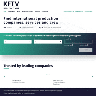 Film, TV & Commercials Production Companies and Services Directory - KFTV