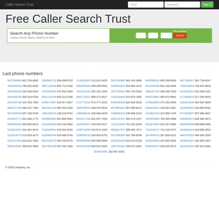 Free Caller Search Trust