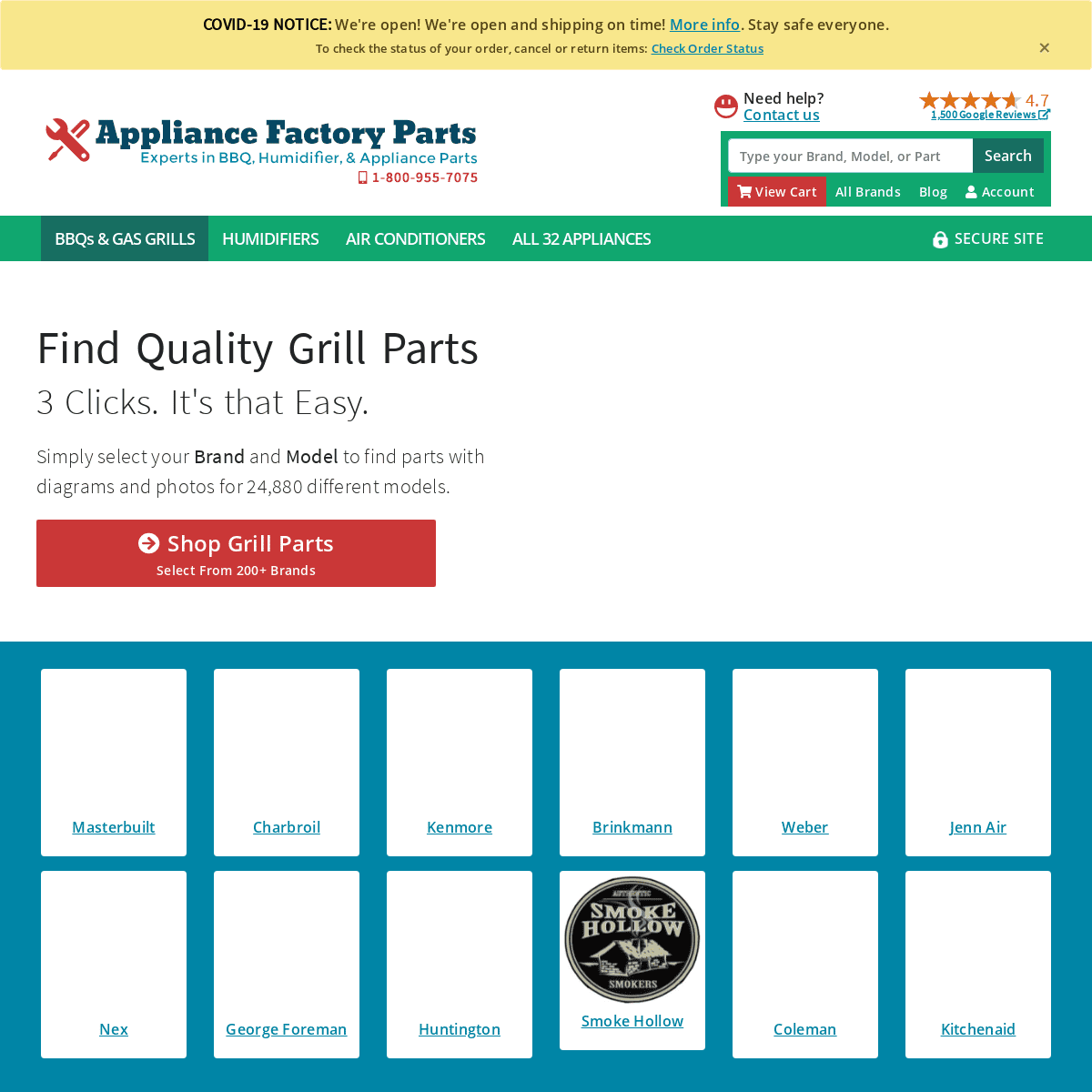 A complete backup of https://appliancefactoryparts.com