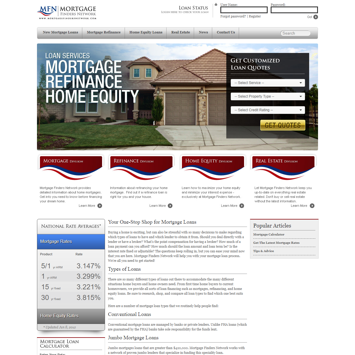A complete backup of http://www.mortgagefindersnetwork.com/