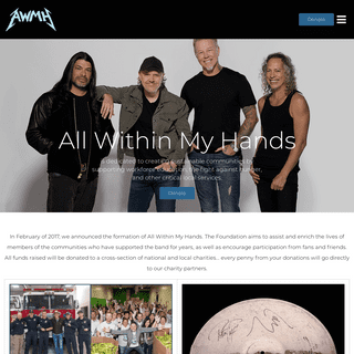 All Within My Hands Foundation - Metallica`s Nonprofit